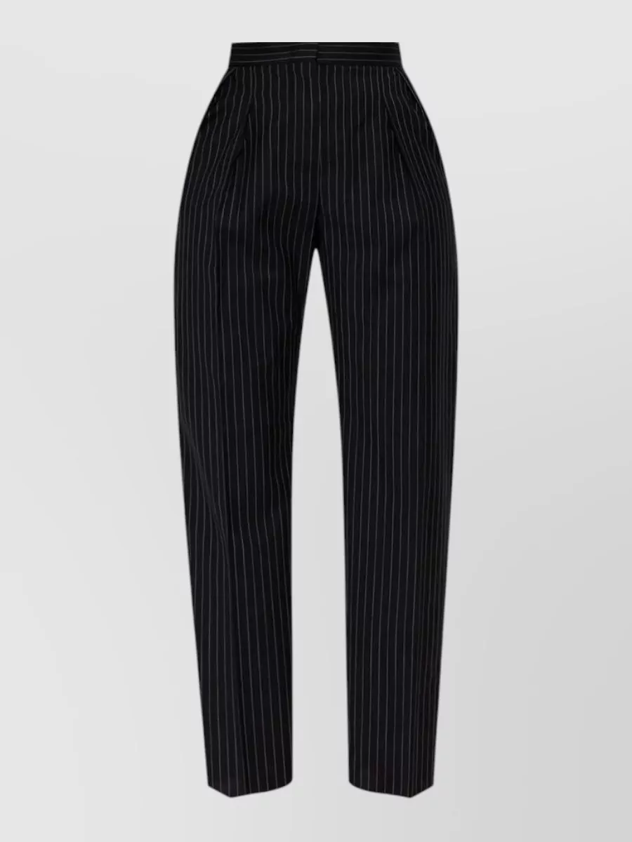 Max Mara Wool regular-fit striped tailored trousers