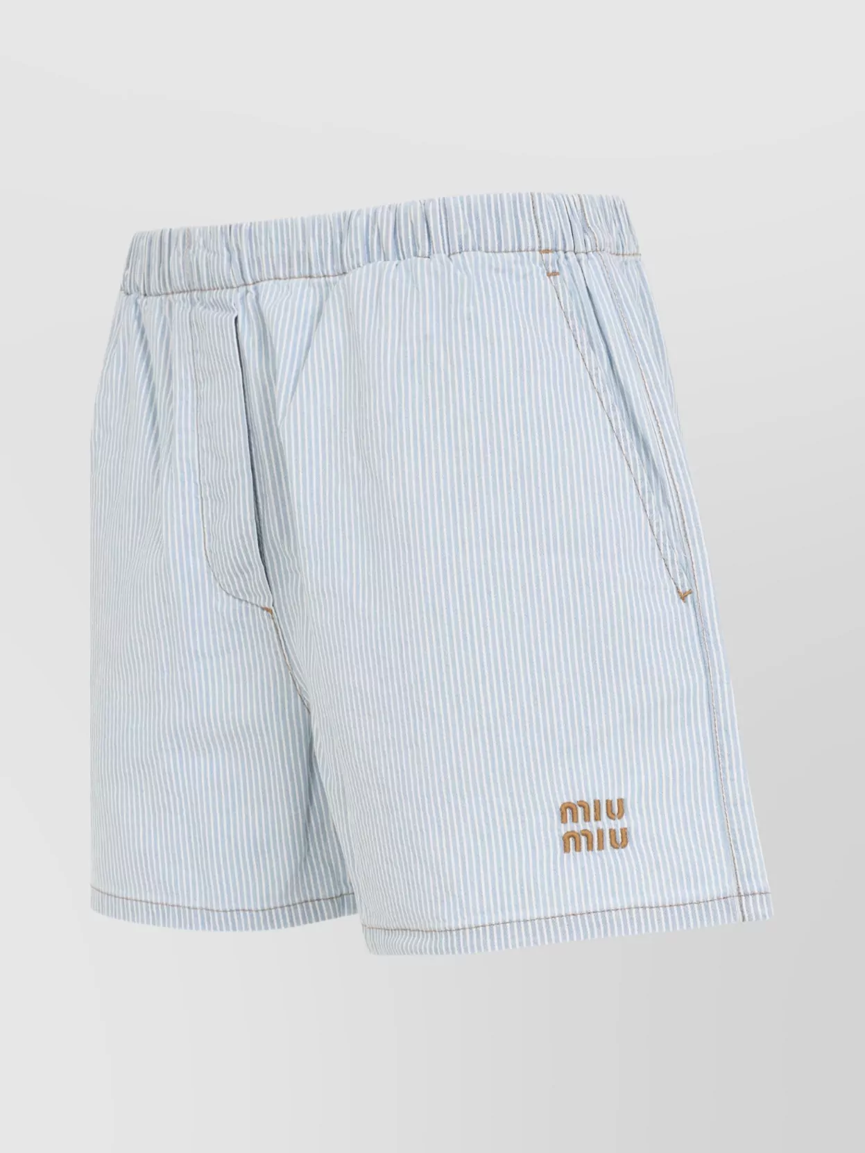 ショートパンツ MIU MIU COTTON SHORTS Miu Miu Cotton shorts with contrasting stitching | The