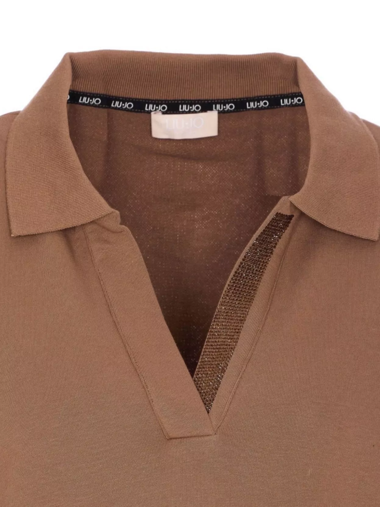 Liu •jo Sweatshirt With Side Coulisse And V-neck