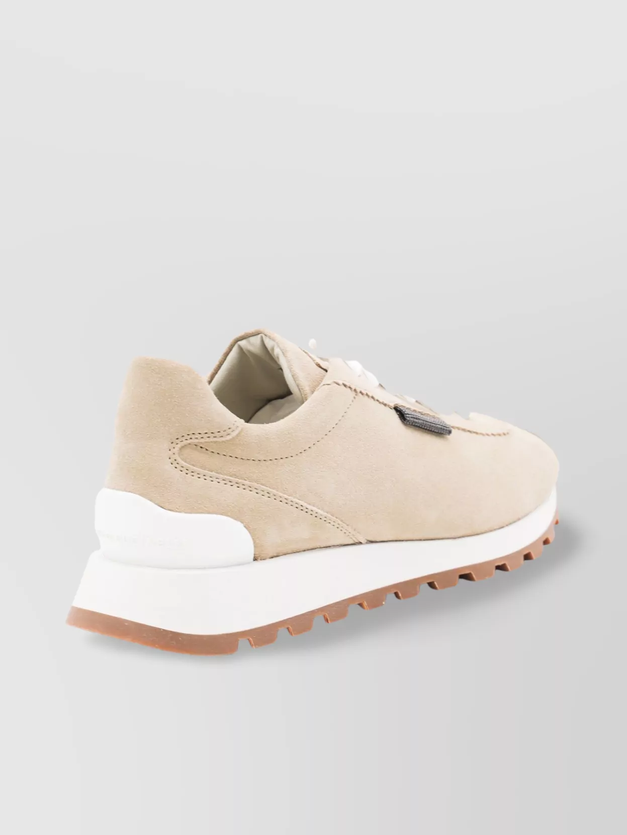 Brunello Cucinelli Low Top Sneakers With Rubber Sole And Suede Upper
