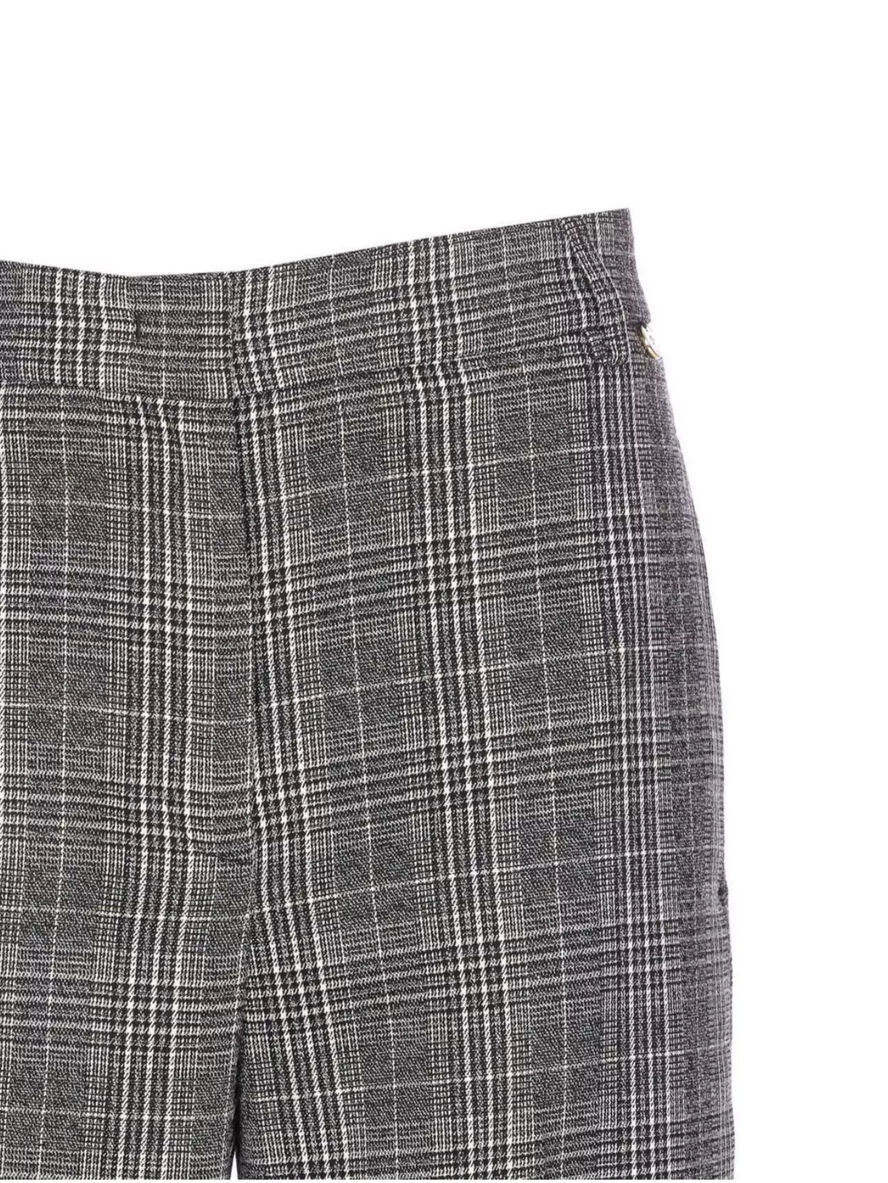 Liu Jo Checked Chino Trousers Cuffs