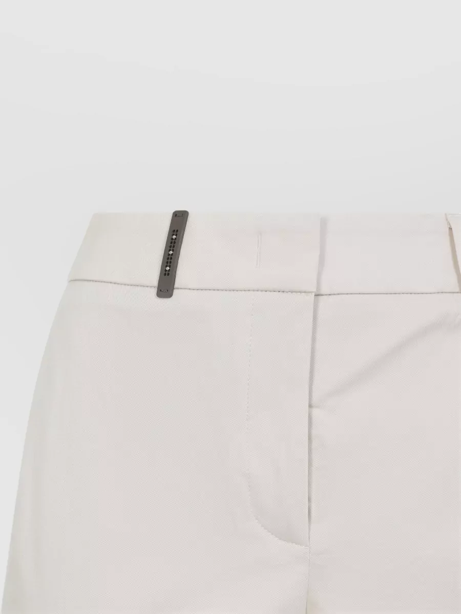 Peserico Trousers Cuffed Hem Belt Loops Pockets