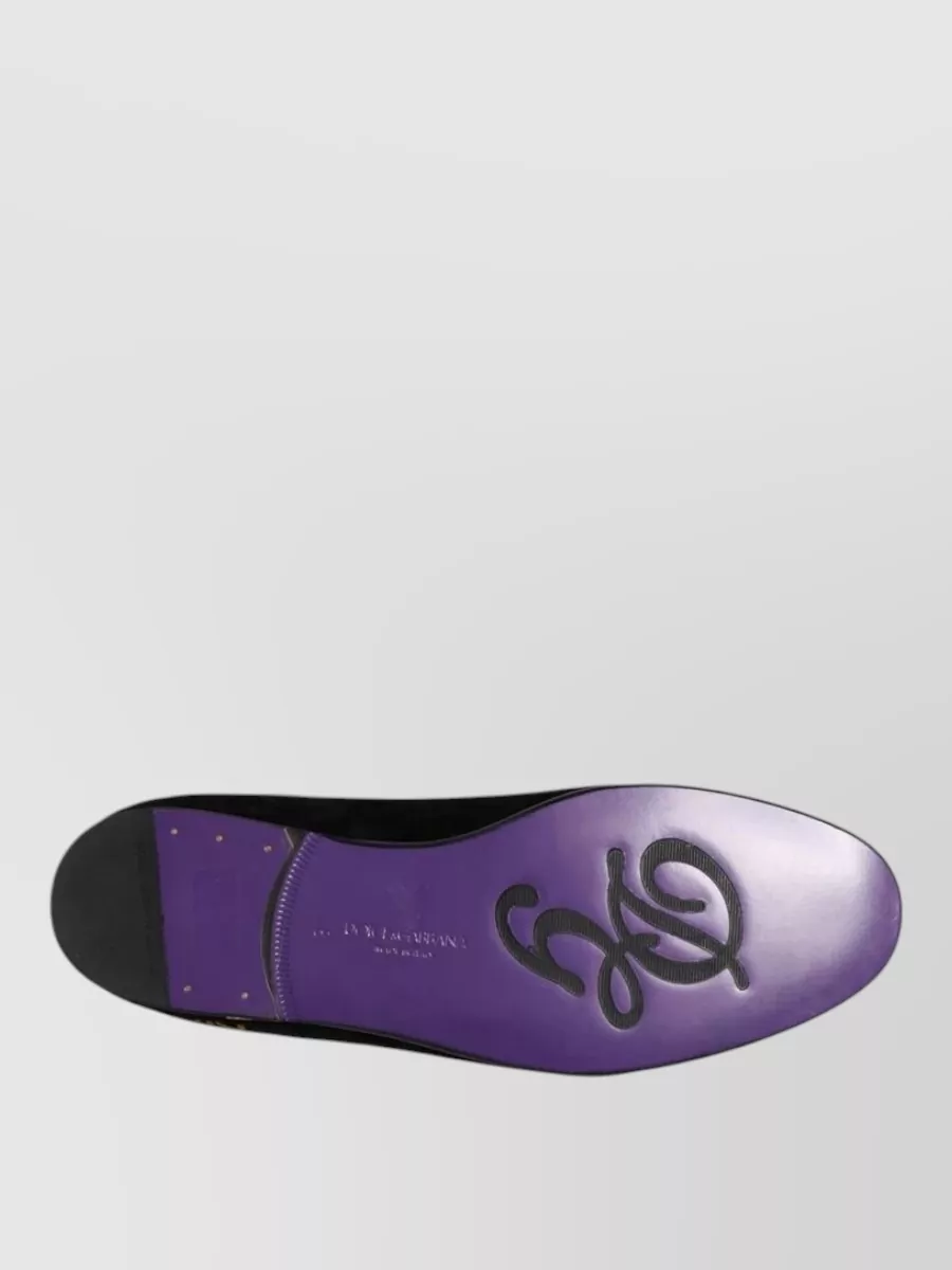 Dolce&Gabbana Silk Crown Embroidered Loafers