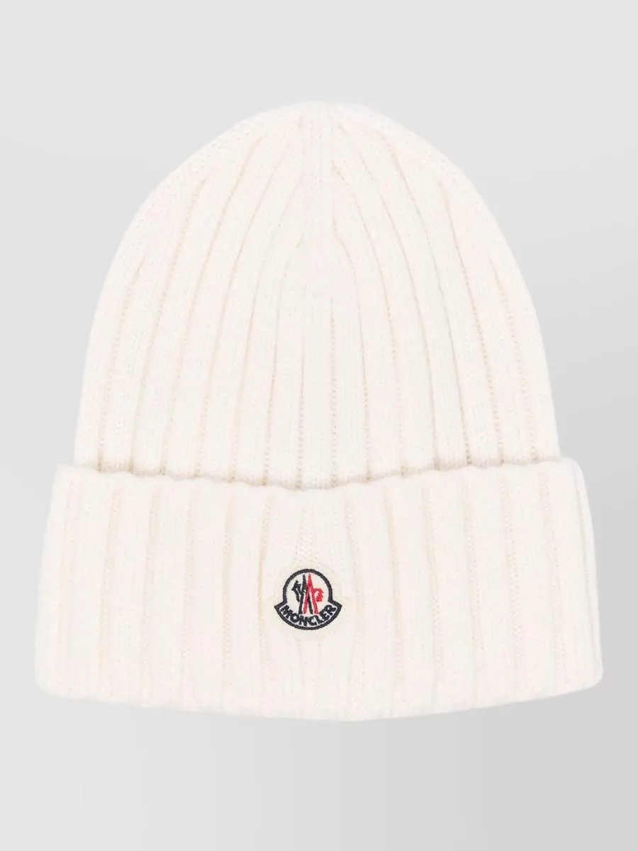 Moncler ribbed wool beanie