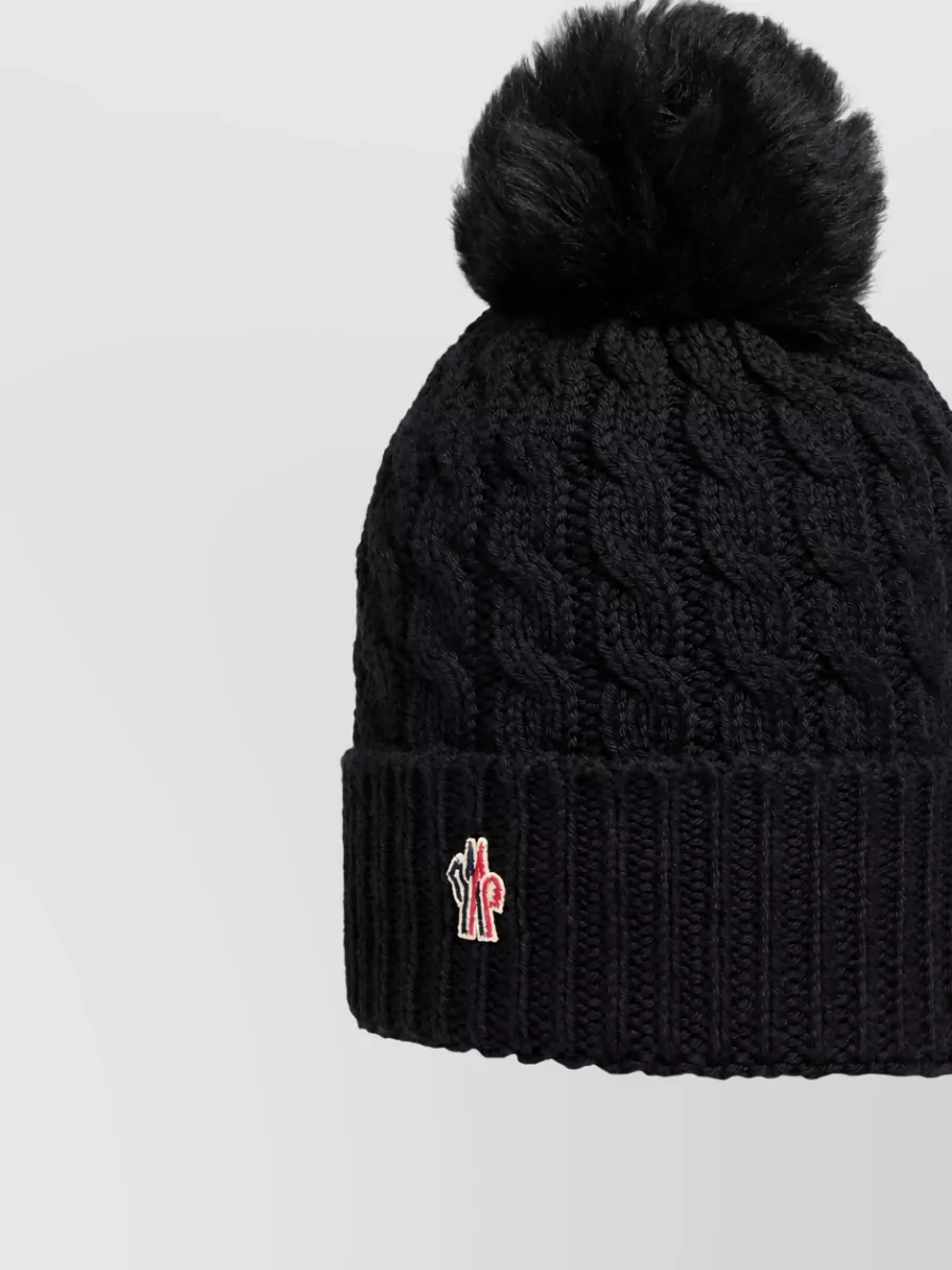 Moncler Cable-Knit Wool Beanie