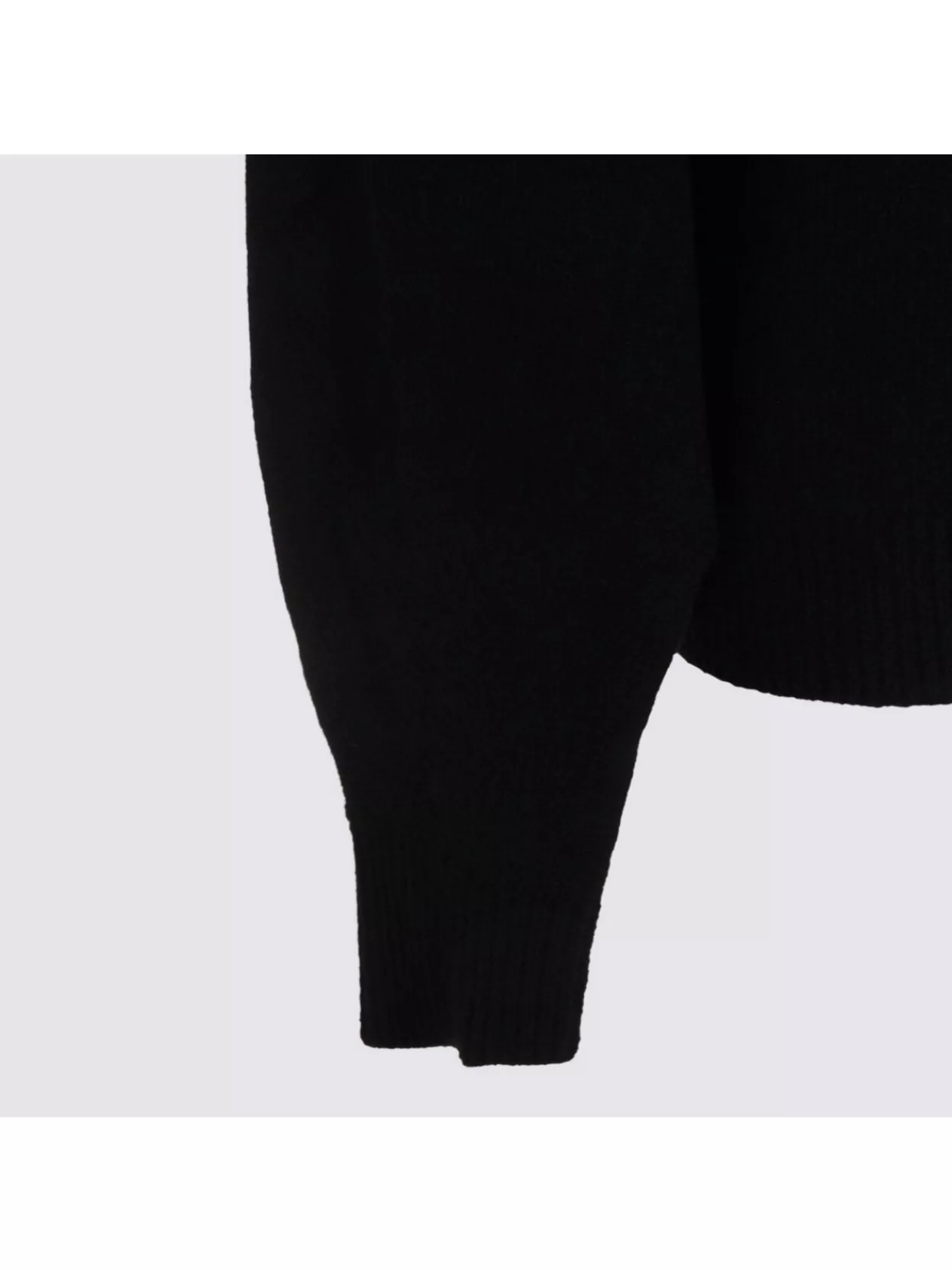 Malo Ribbed Mock Neck Knitwear With Long Sleeves In Black