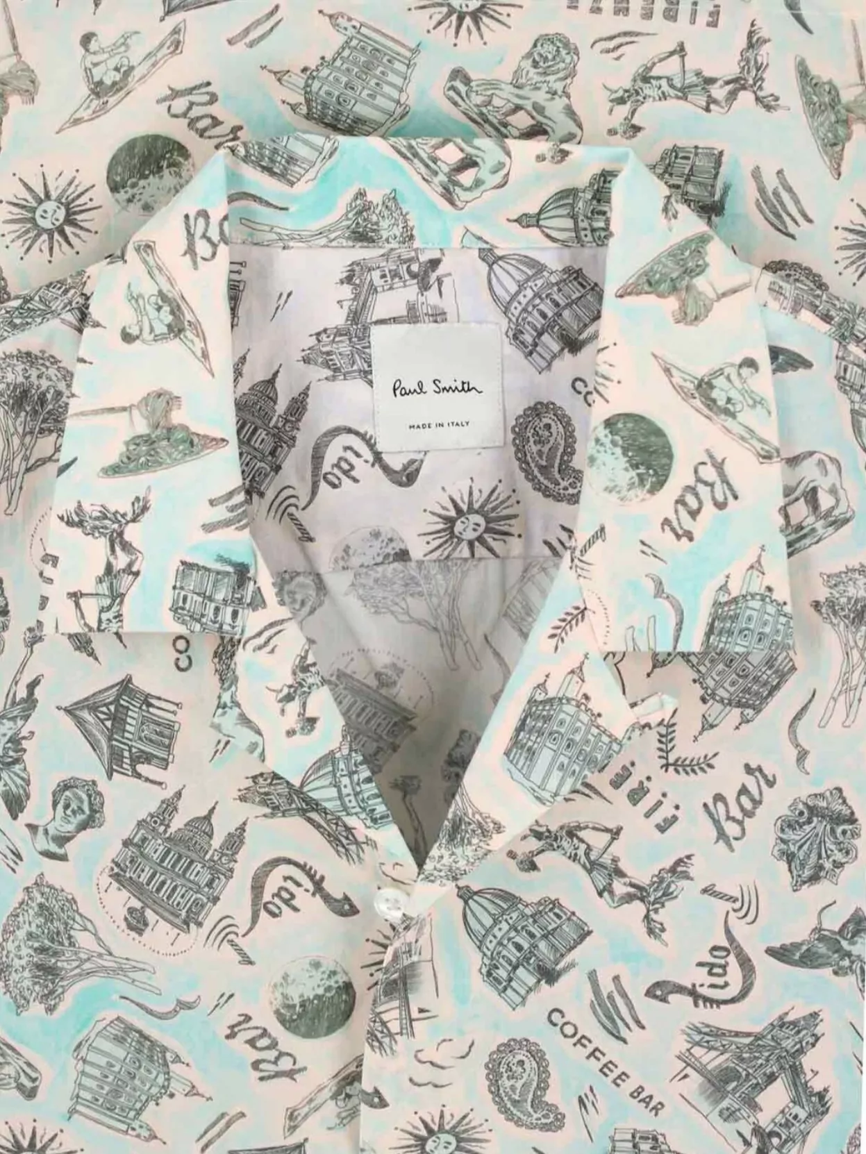 Shop Paul Smith Casual Graphic Print Short Sleeves Shirt