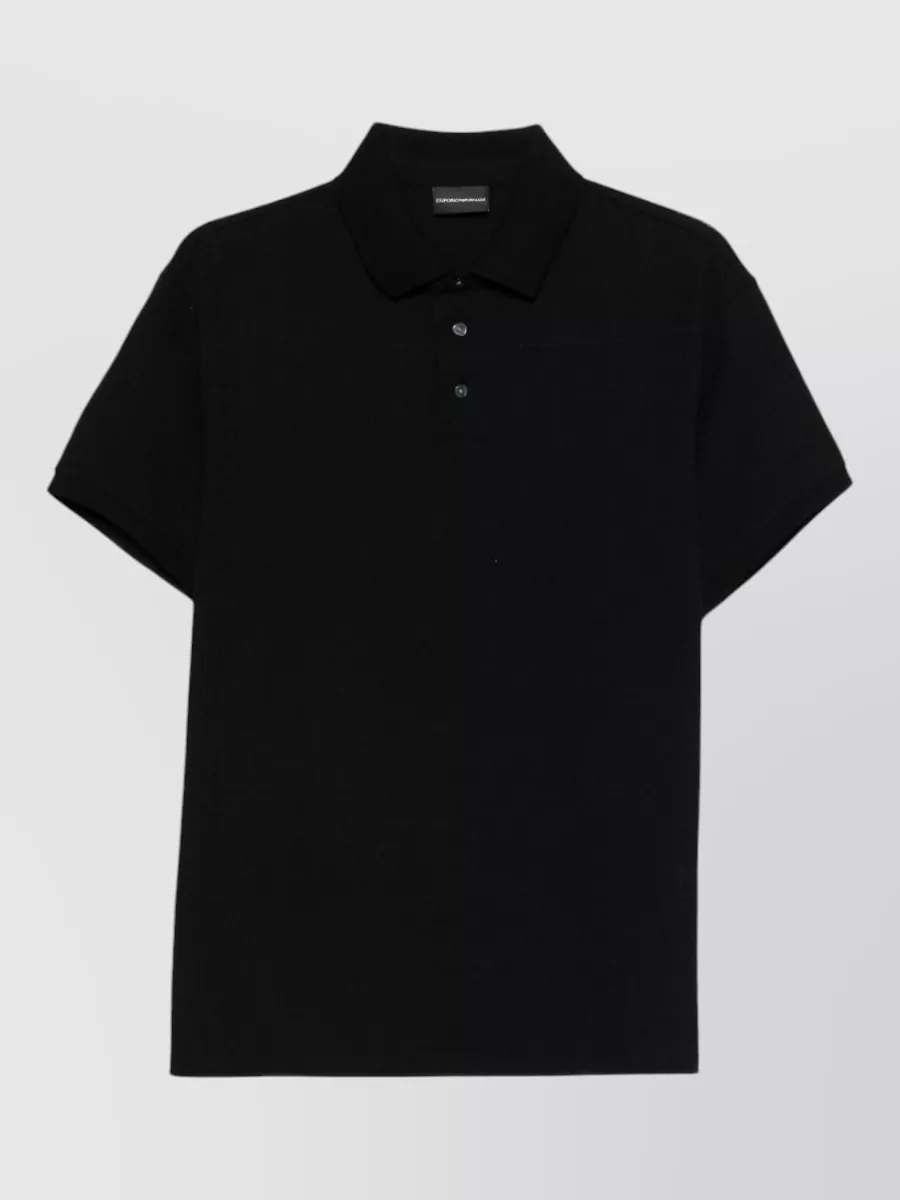 Emporio Armani logo cotton short-sleeve polo shirt
