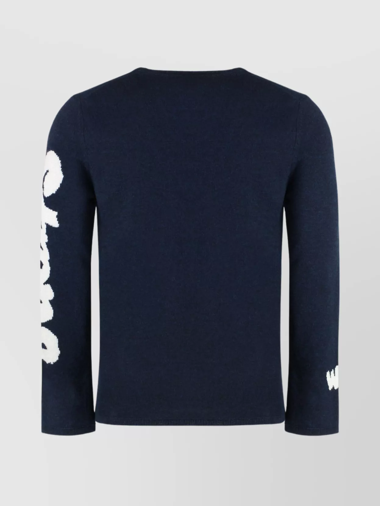 Comme Des Garçons Graphic Print Crew-Neck Wool Sweater