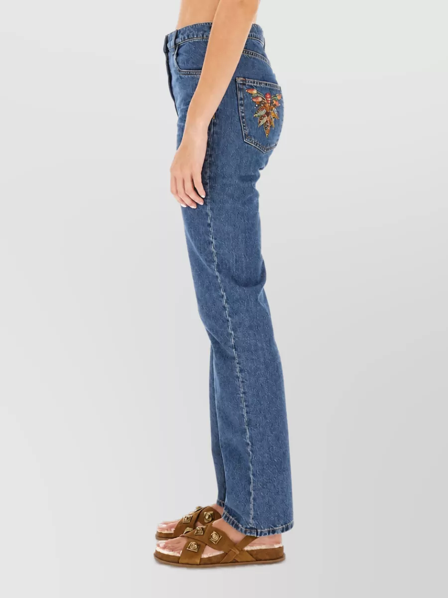 Etro Embroidered Logo Denim Jeans