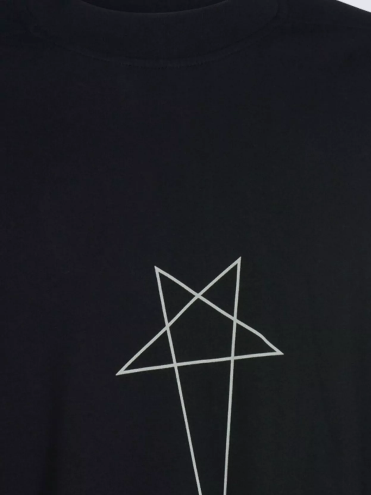 Rick Owens Drkshdw Graphic Print Short Sleeve Tie Detail Top