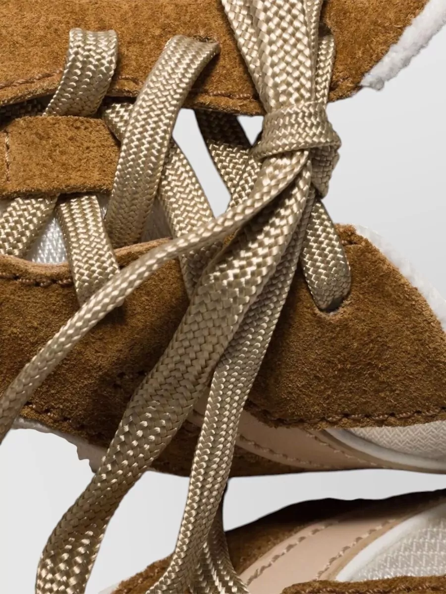 Miu Miu Gymnasium Technical Fabric Suede Low Sneakers