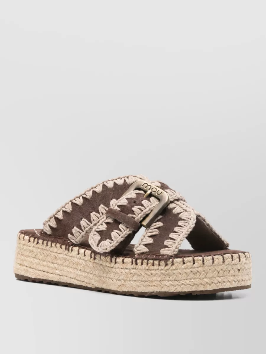 Mou suede platform sandals