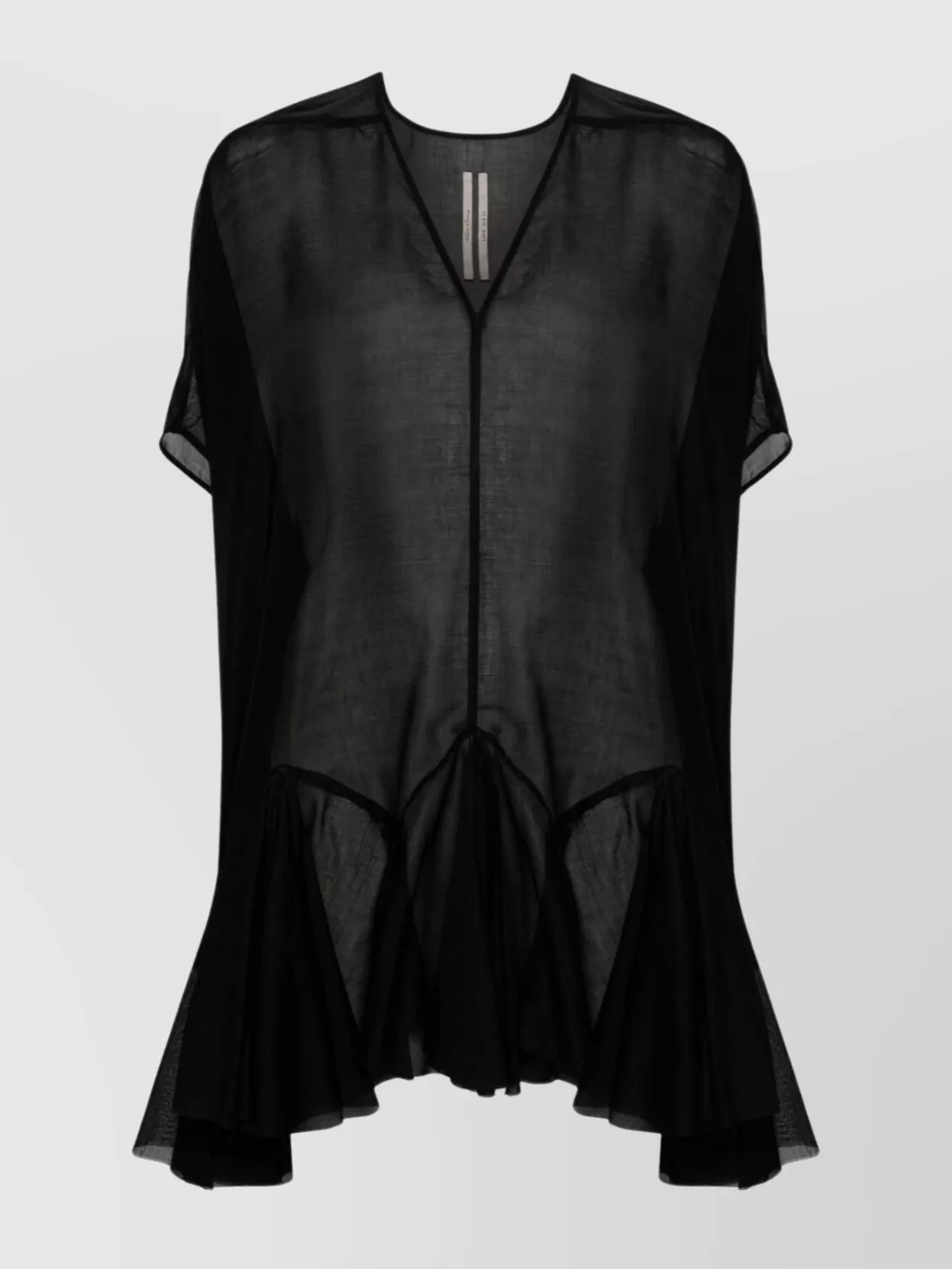 Shop Rick Owens Divine Mini Dress In Cotton Gauze In Black