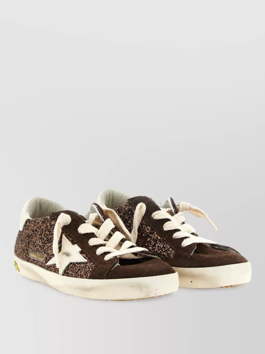 Golden Goose glitter panel low-top sneakers