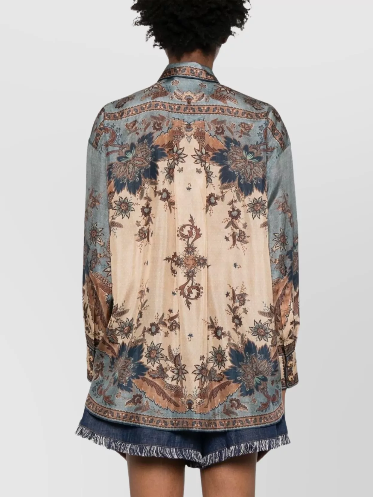 Zimmermann Silk Shirt With Floral Print And Box Pleat