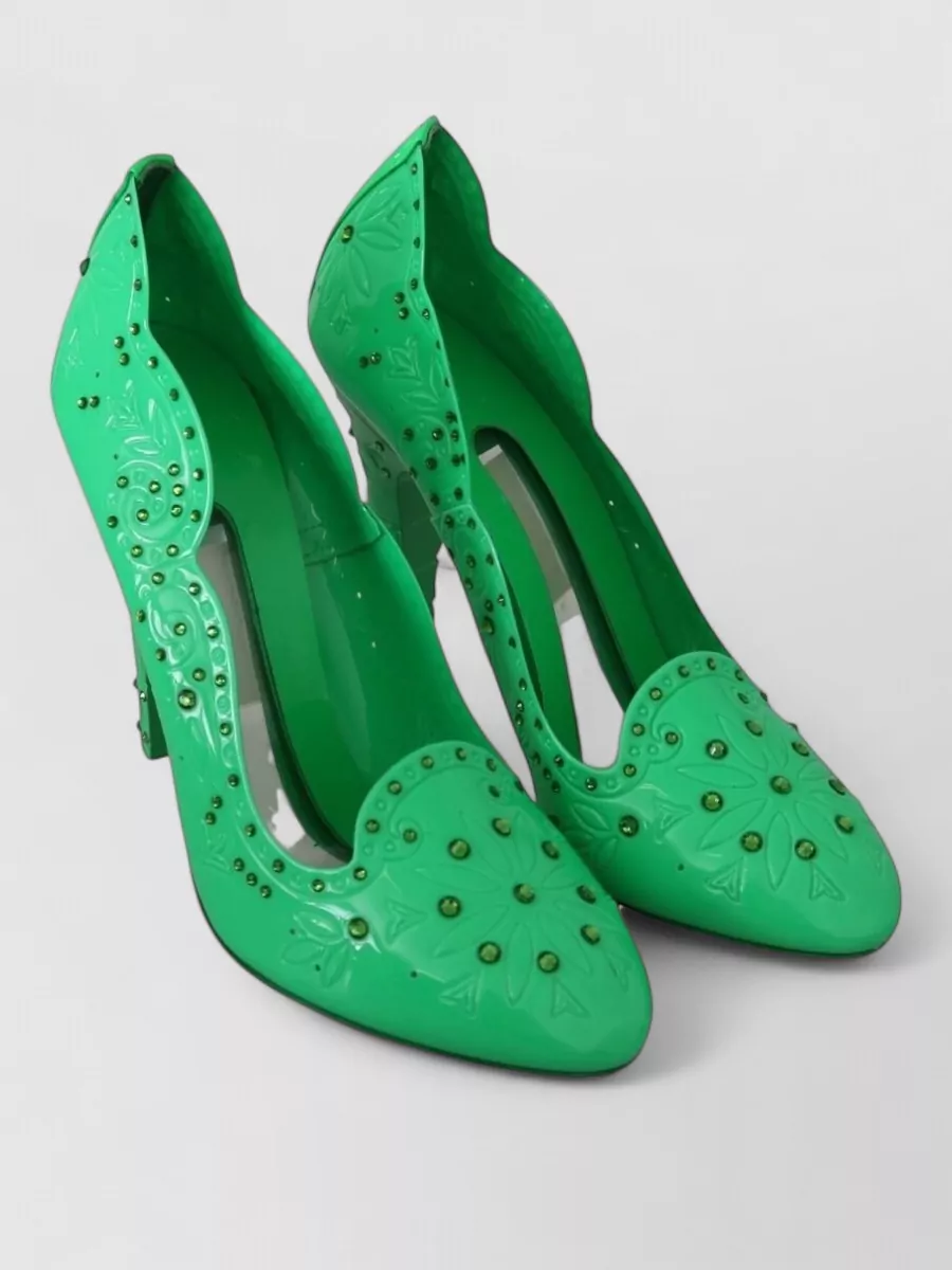 Dolce&Gabbana crystal embellished cutout pumps