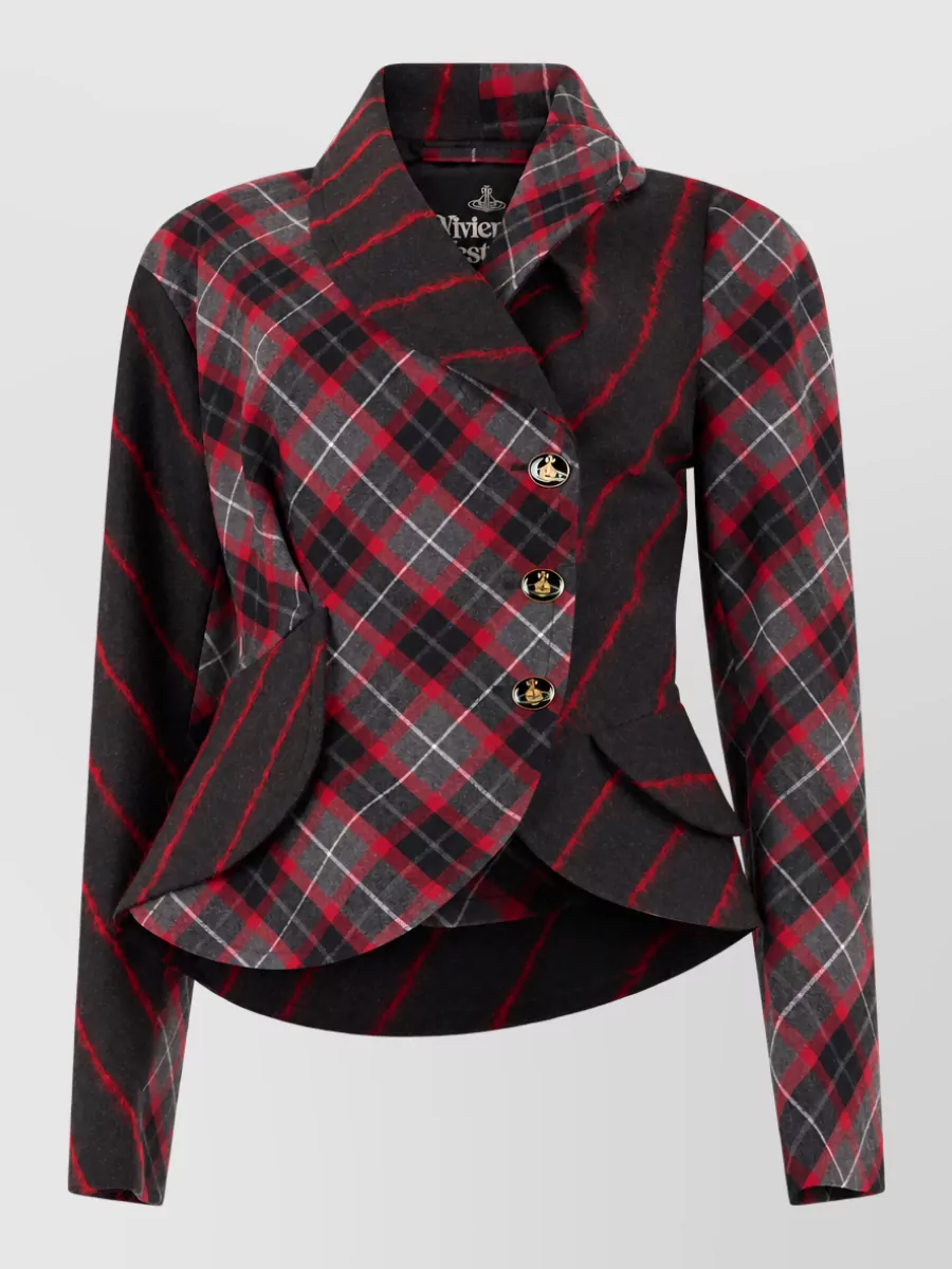 Vivienne Westwood Wool tartan single breasted coat