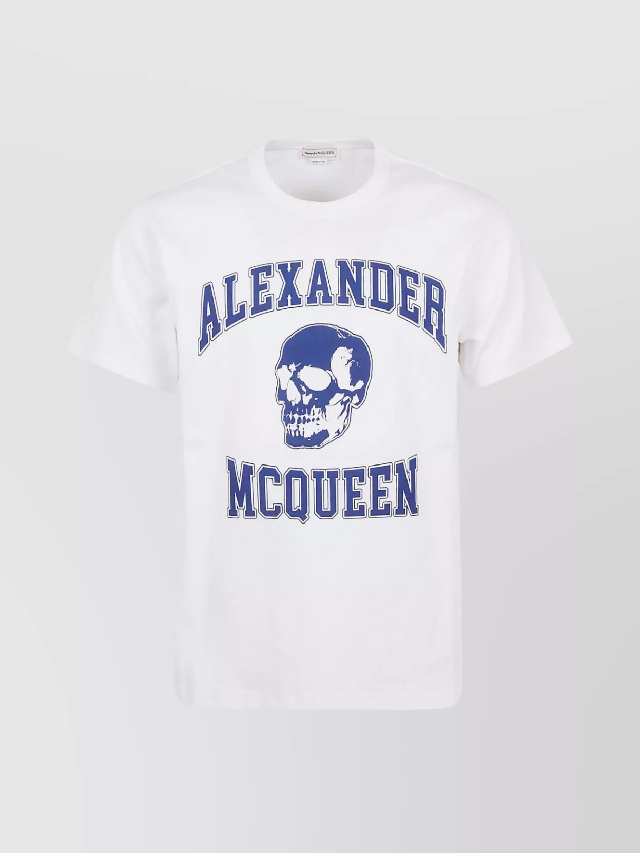 Alexander Mcqueen Crew Neck Graphic Print T-shirt Skull In White