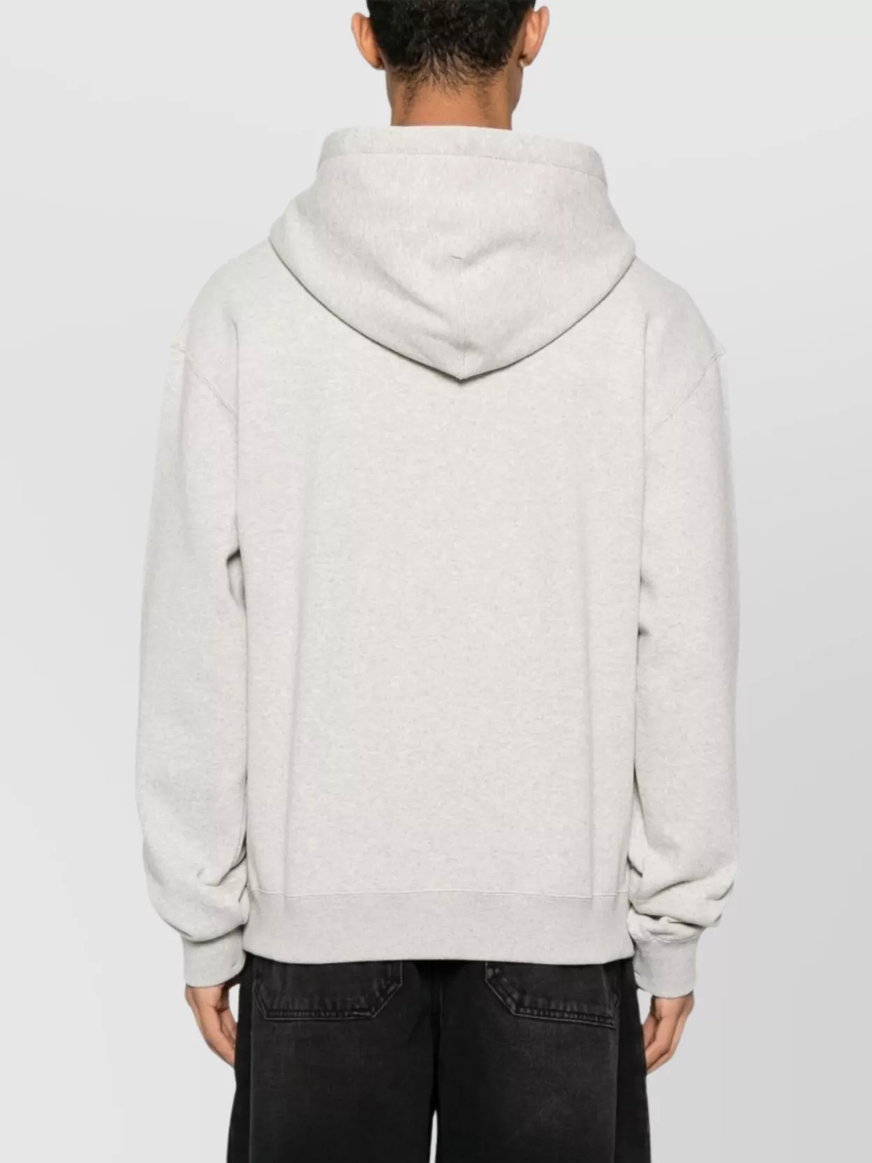 Jil Sander Light Grey Hoodie Sweatshirt With Drawstring In Grey