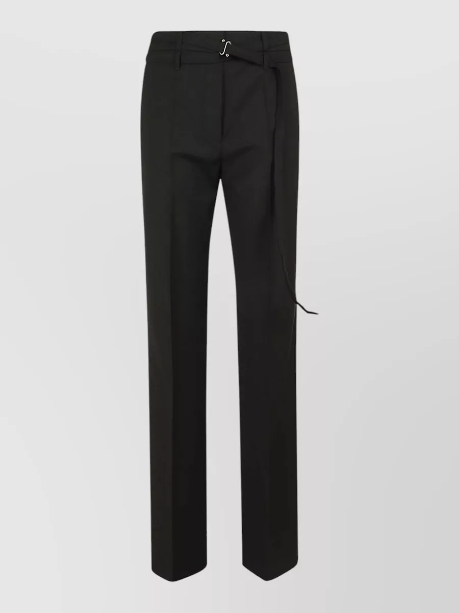 S Max Mara Virgin Wool High-Rise Flared Tailored Trousers