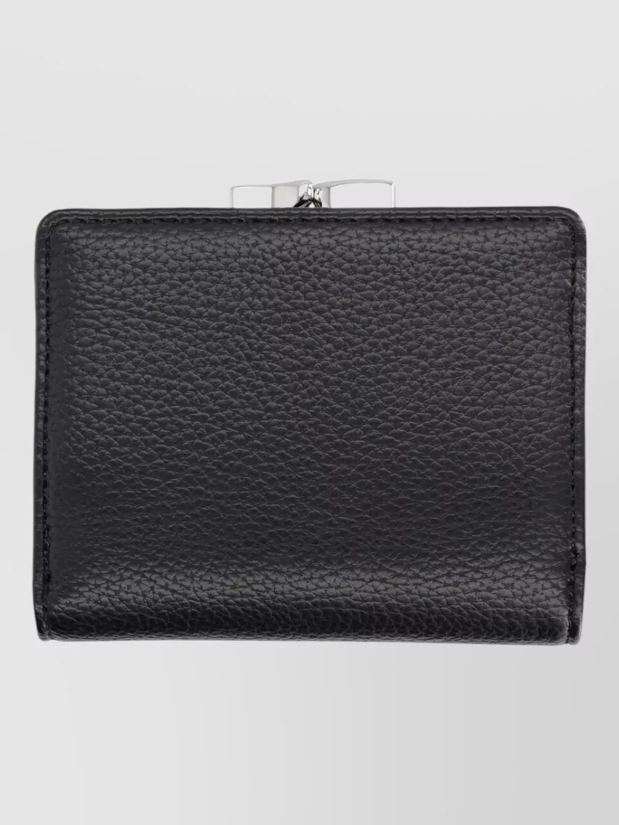 Vivienne Westwood grained small frame wallet