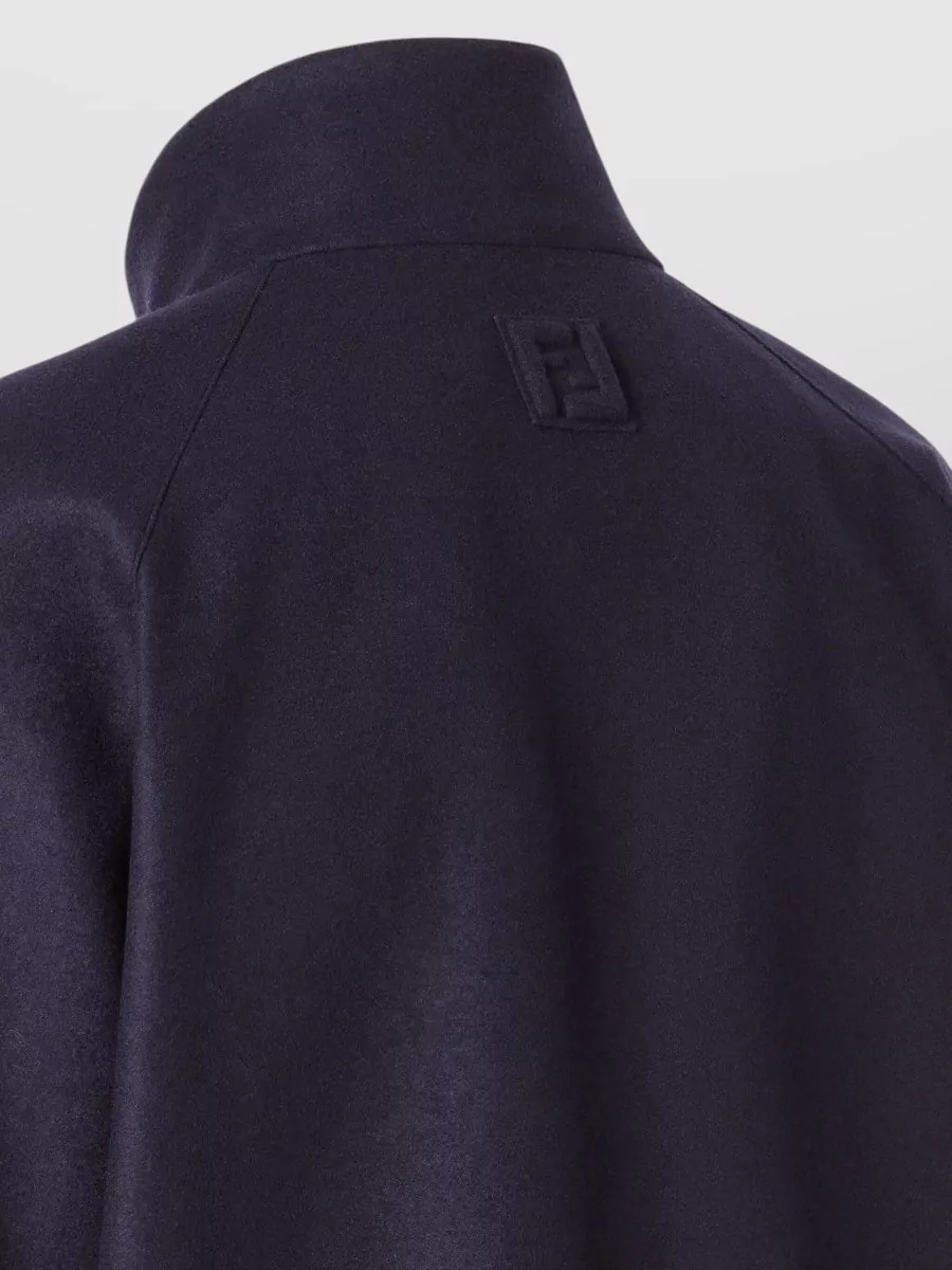 Fendi Cashmere Bomber Jacket High Neck Blouson
