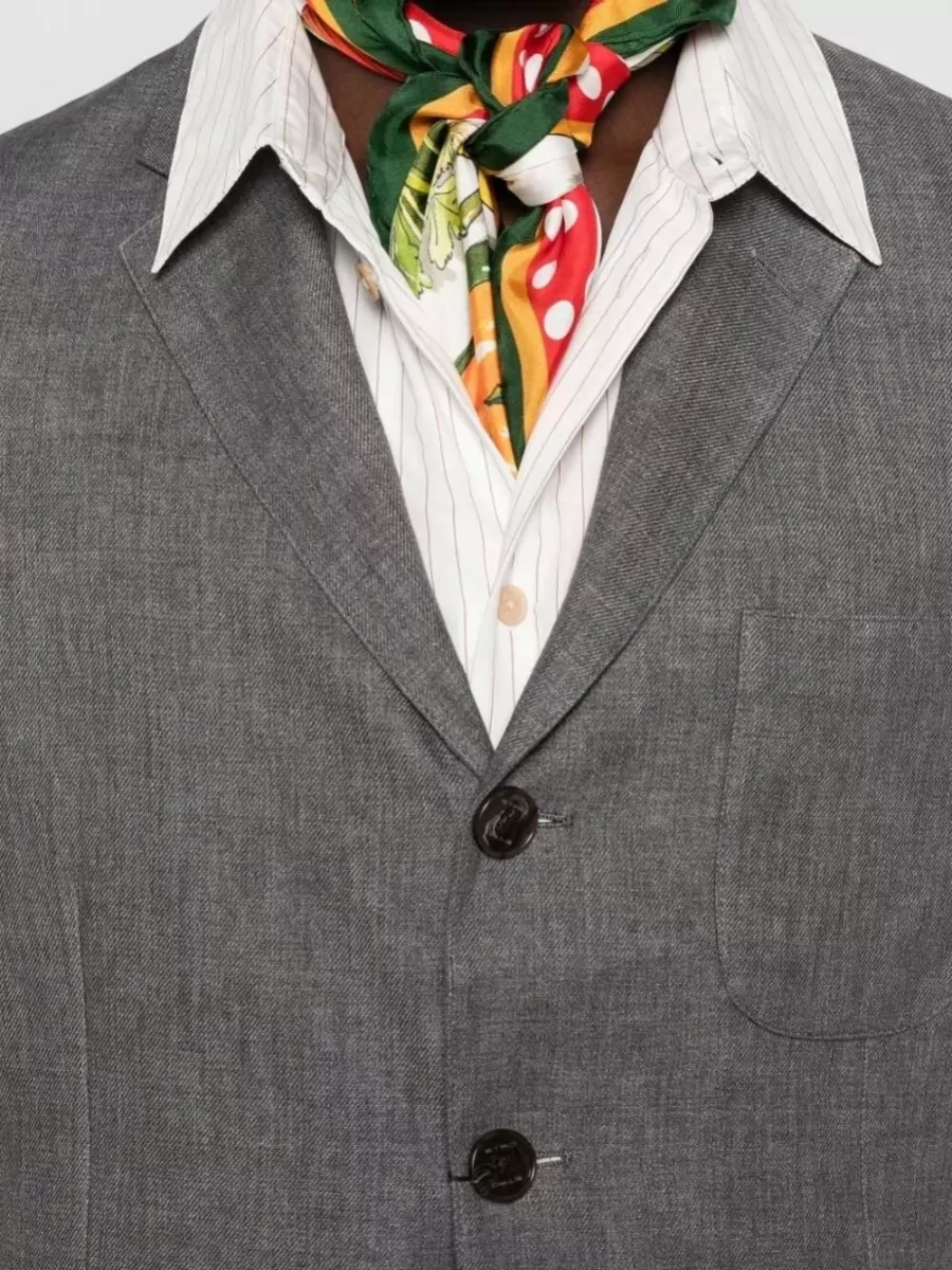 Etro Linen Single-Breasted Suit Jacket