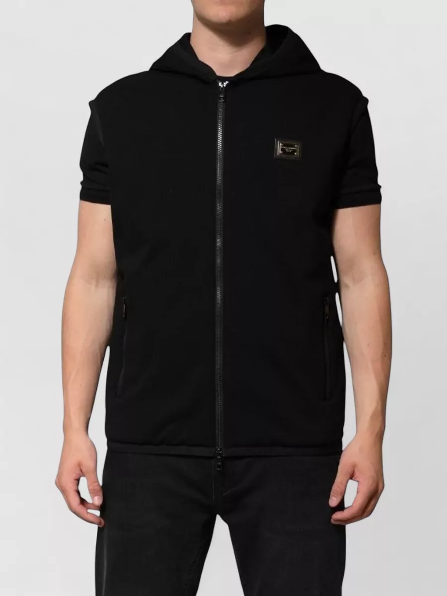 Dolce&Gabbana Sleeveless hooded jacket