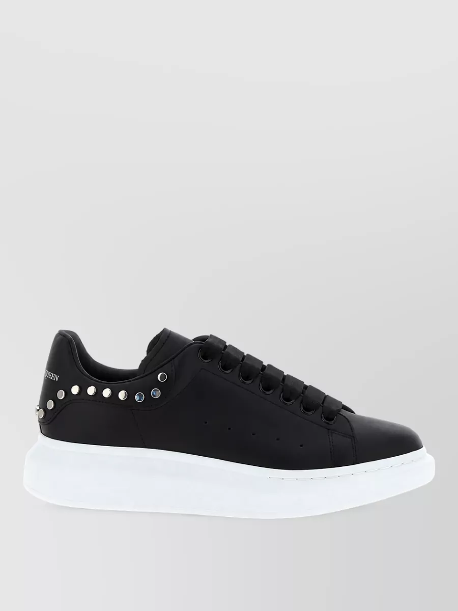 Mc Queen Leather Oversized Sole Low-Top Sneakers