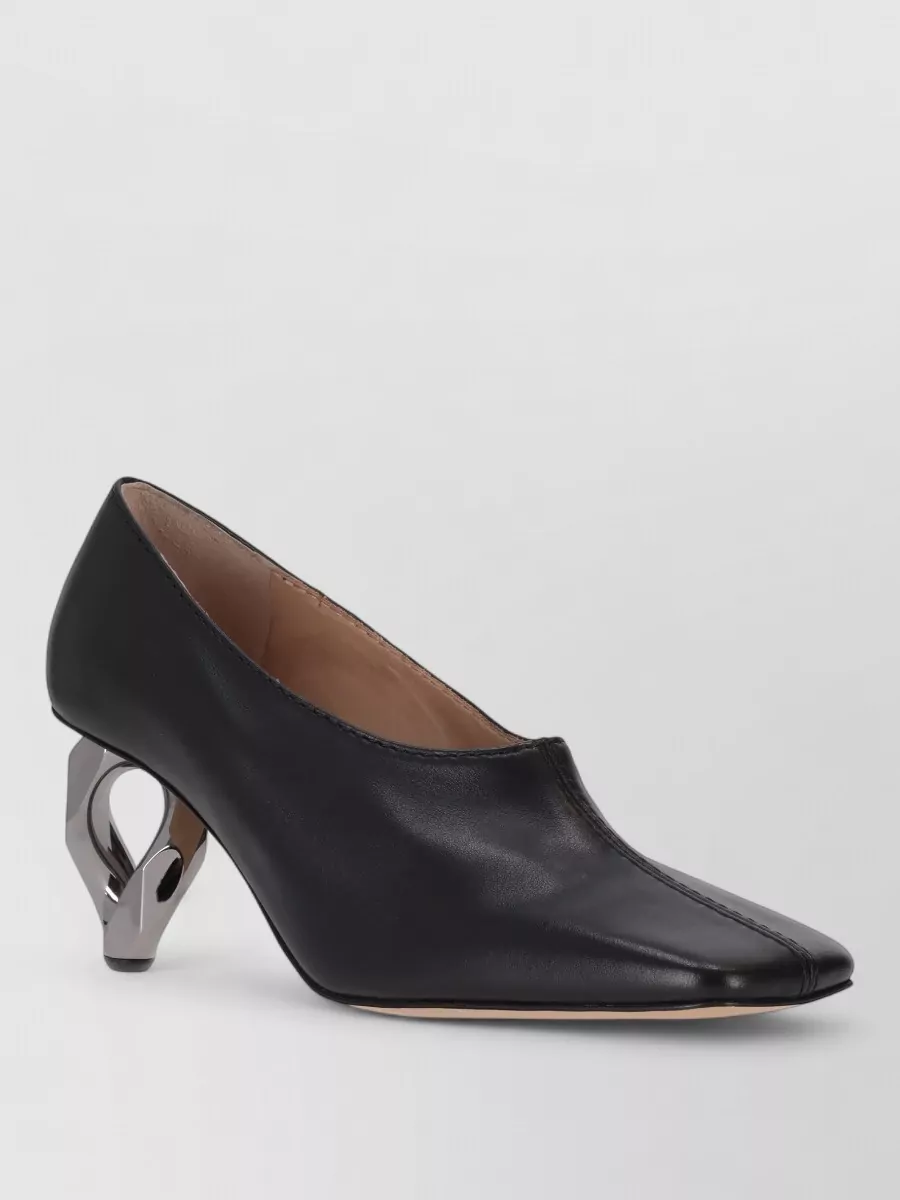 JW Anderson leather chain heel pumps