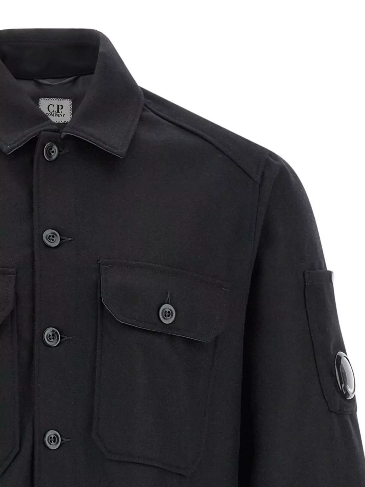 C.p. Company Buttoned Sleeve Shirt Featuring Chest Pockets