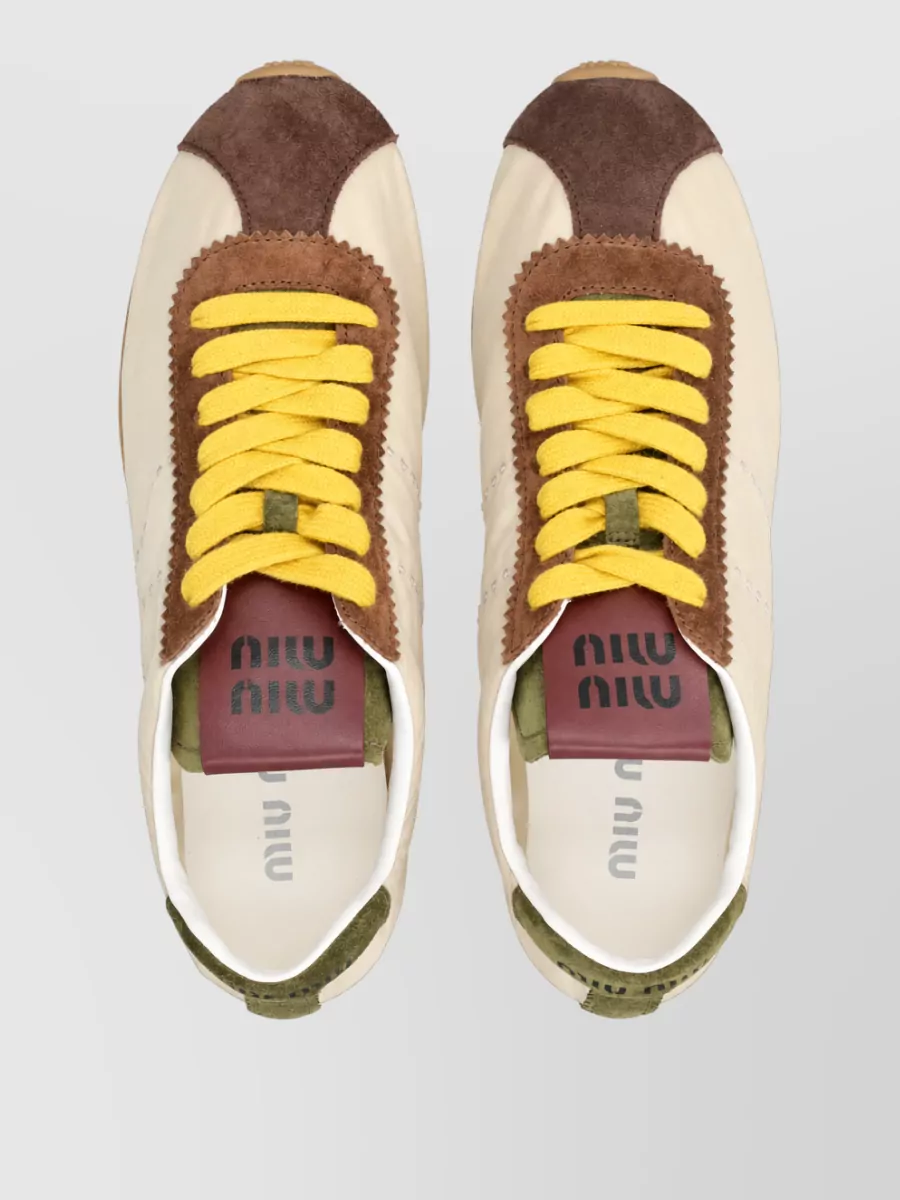 Miu Miu Plume Lace-Up Sneakers