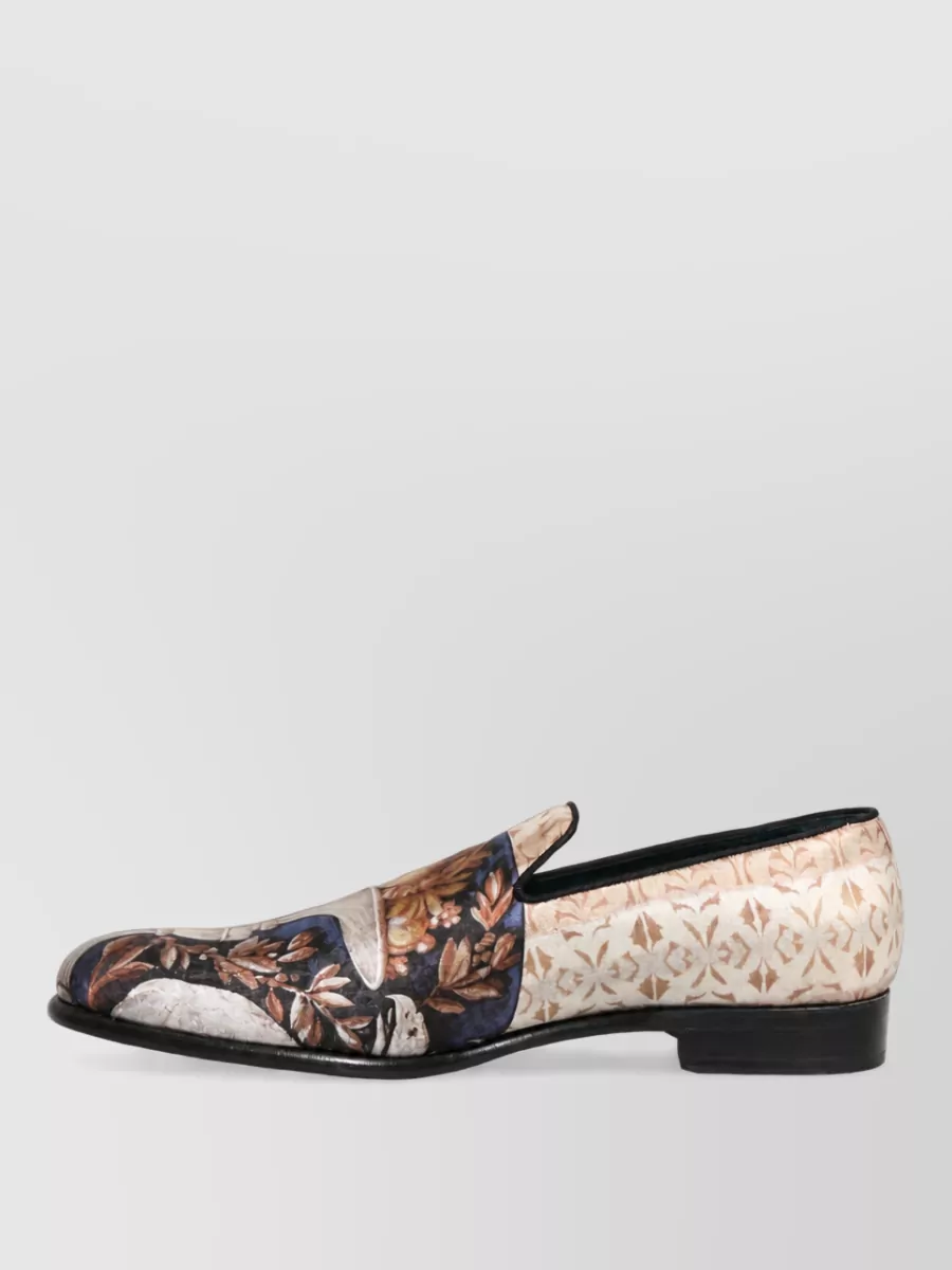 Dolce&Gabbana Leather Printed Monk Shoes