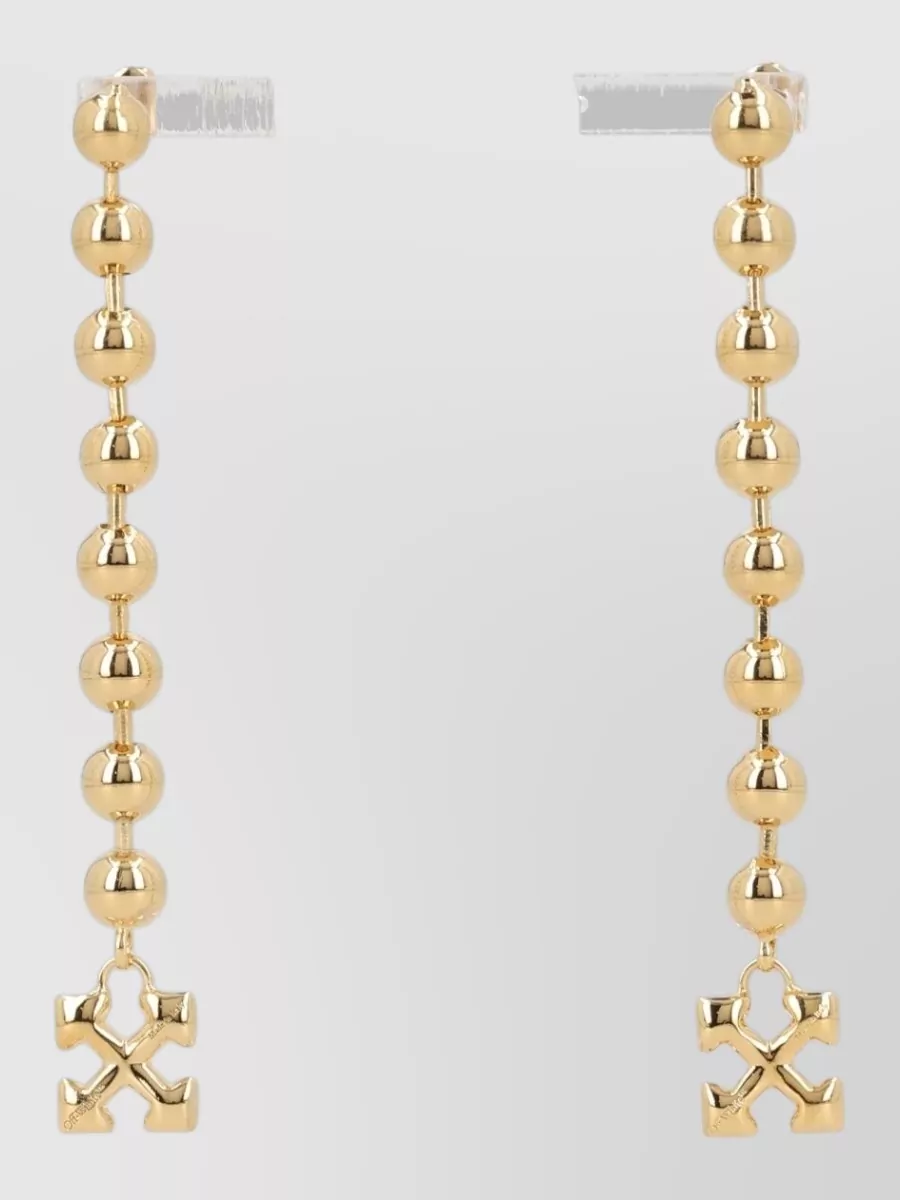 Off-White arrow ball drop earrings