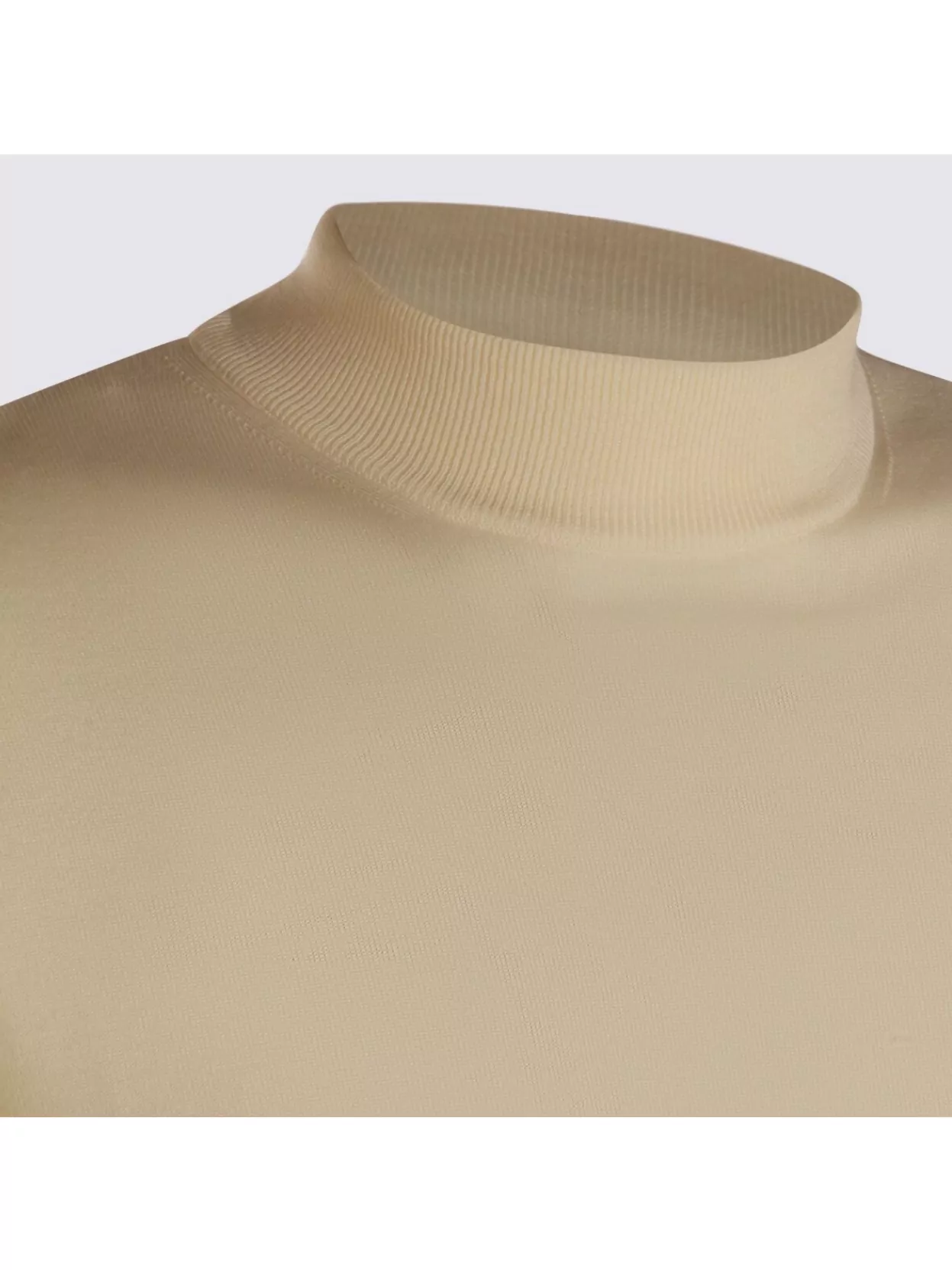 Zanone High Neck Long Sleeve Knit Sweater