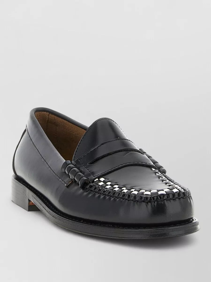 G.H. Bass leather weave loafers