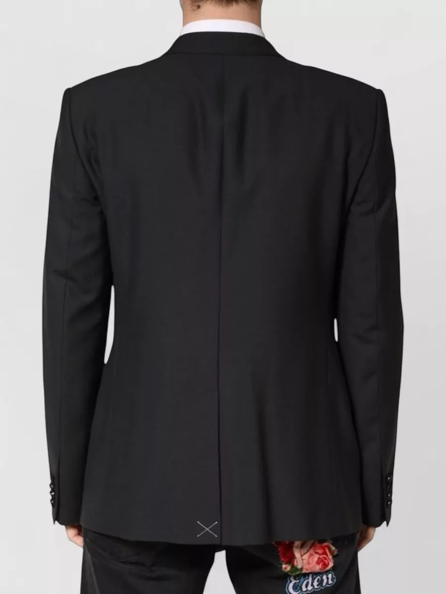 Dolce&Gabbana Virgin Wool Silk Single Breasted Dinner Jacket
