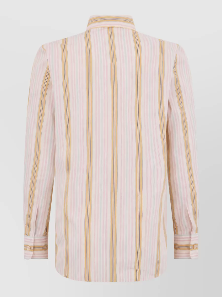 Etro Striped Cotton Long-Sleeve Shirt