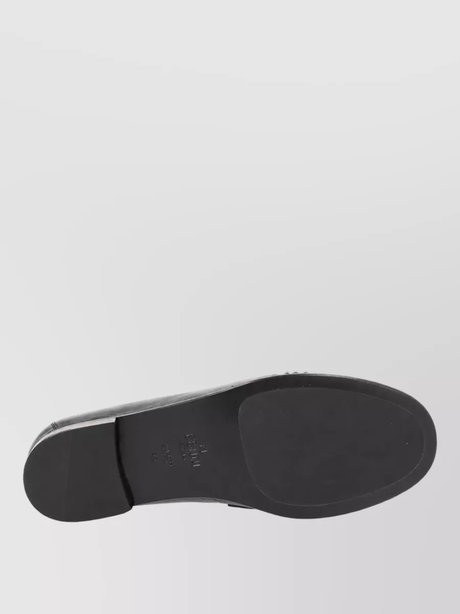 Fendi Leather Baguette Loafers
