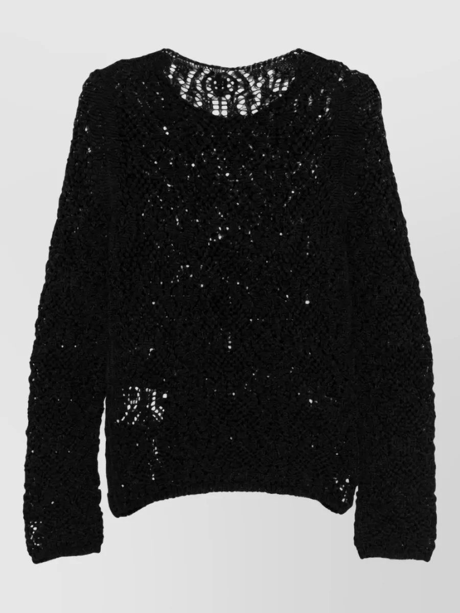 Comme Des Garçons Open Knit Crewneck Sweatshirt