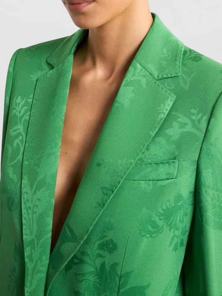 Etro Floral Print Double Breasted Outerwear