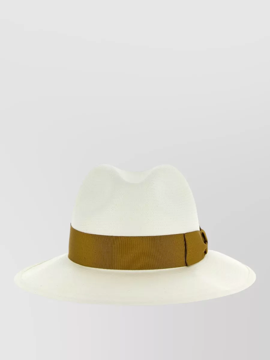 Borsalino Straw Fedora Hat