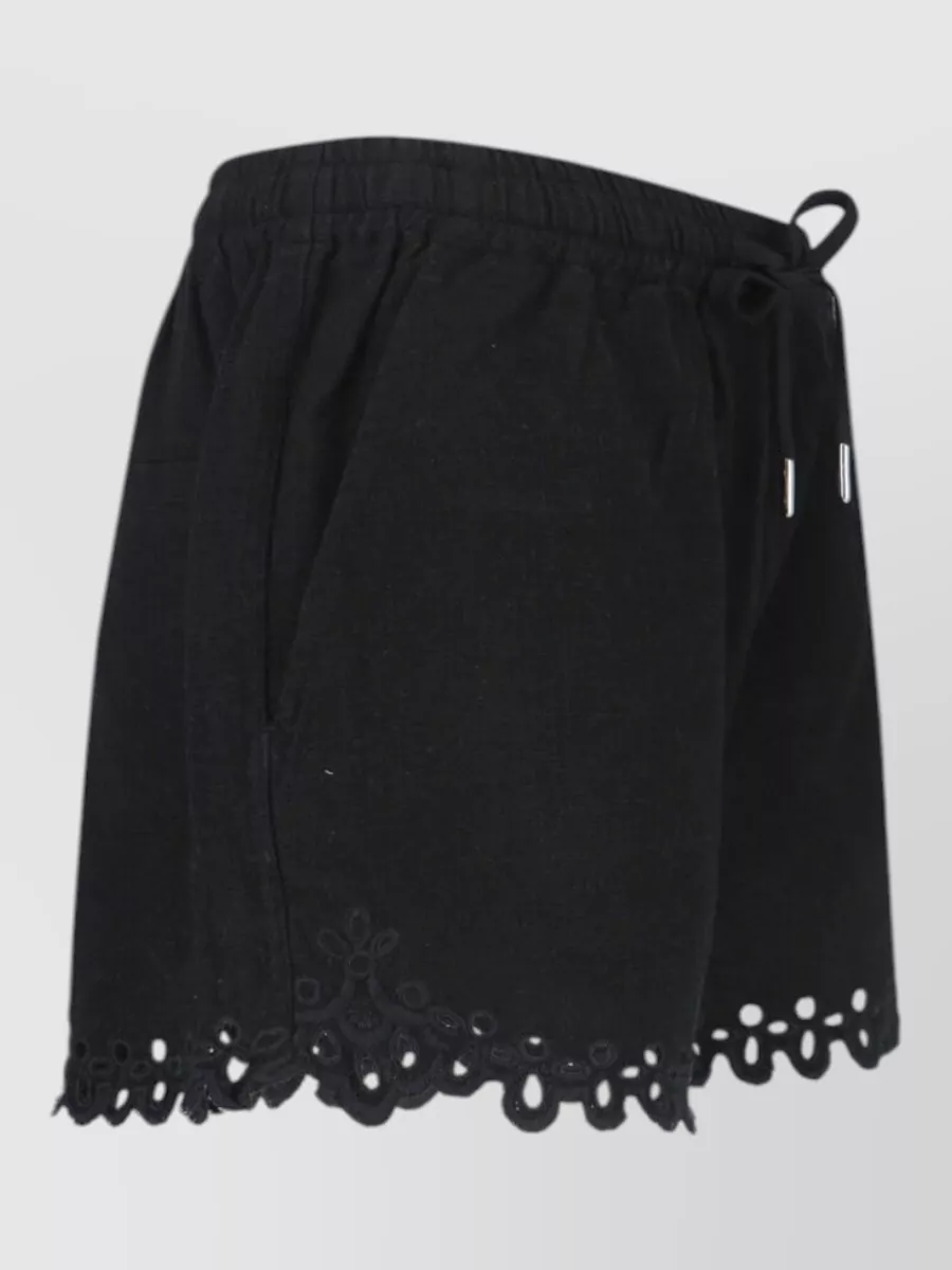 Isabel Marant Etoile Cotton Relaxed-Fit Knee-Length Shorts
