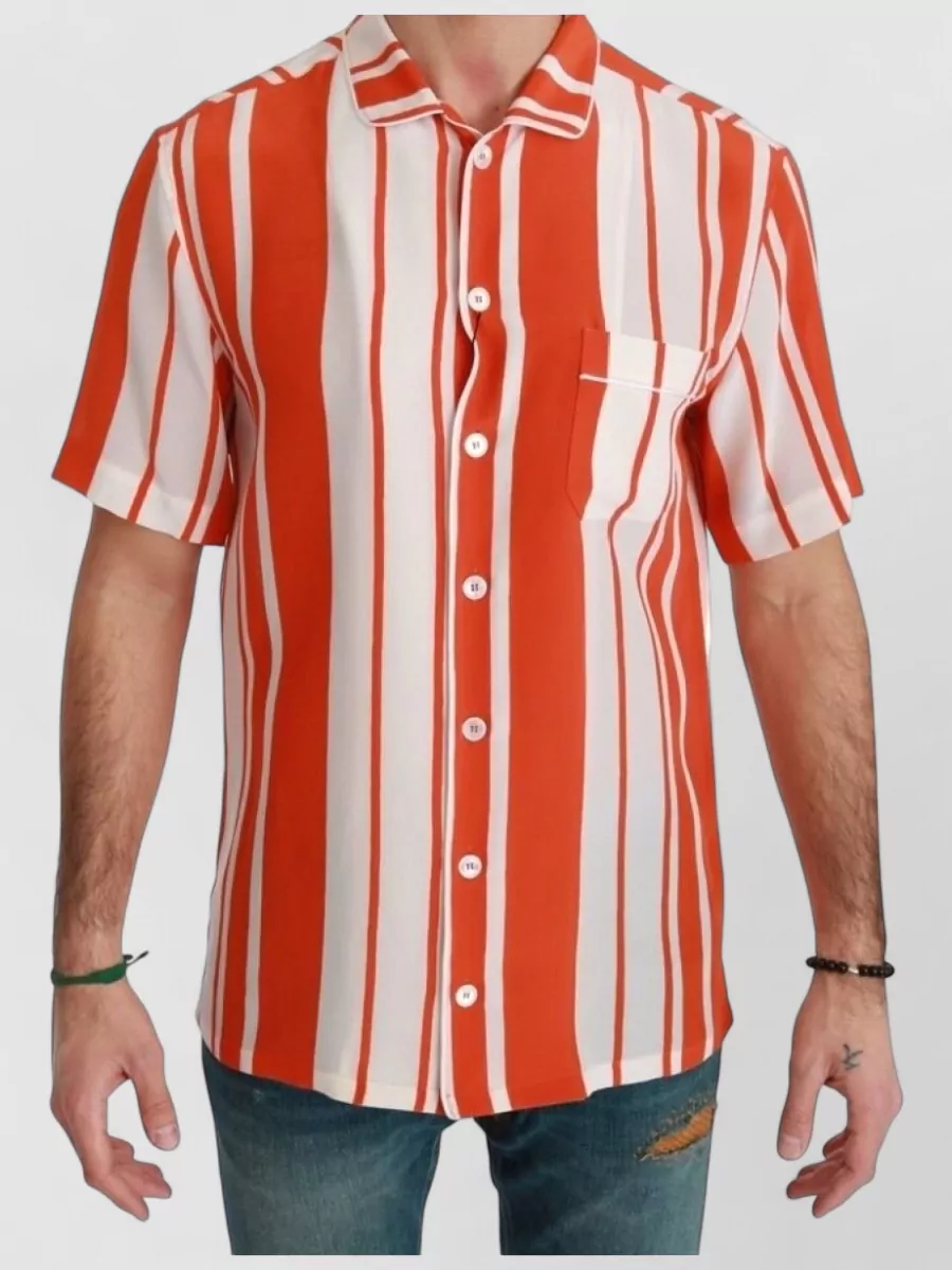 Dolce&Gabbana Silk striped short-sleeve shirt