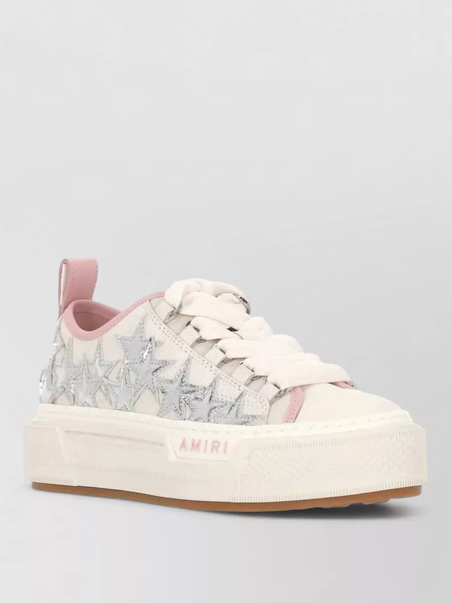 Amiri Leather Star-Embellished Low-Top Sneakers