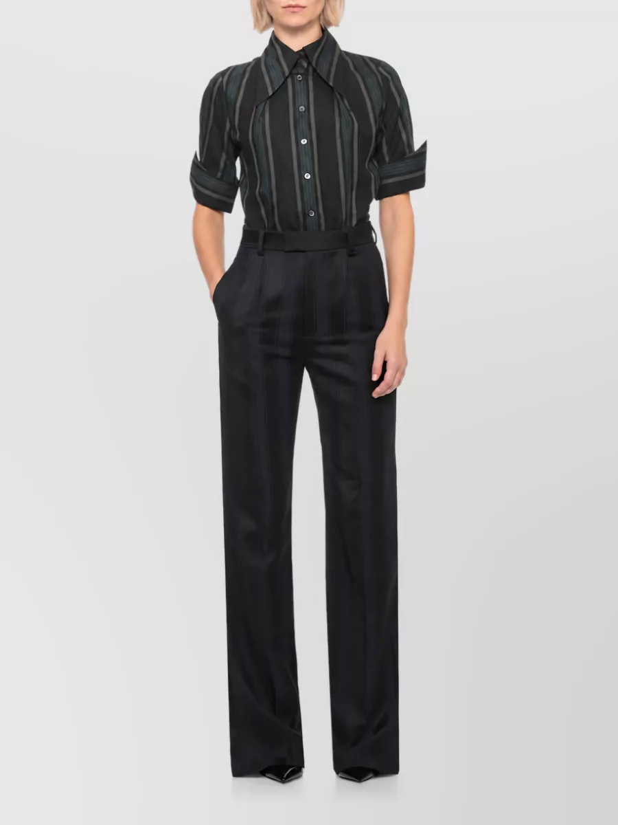 Vivienne Westwood Striped Embroidered Short-Sleeve Shirt