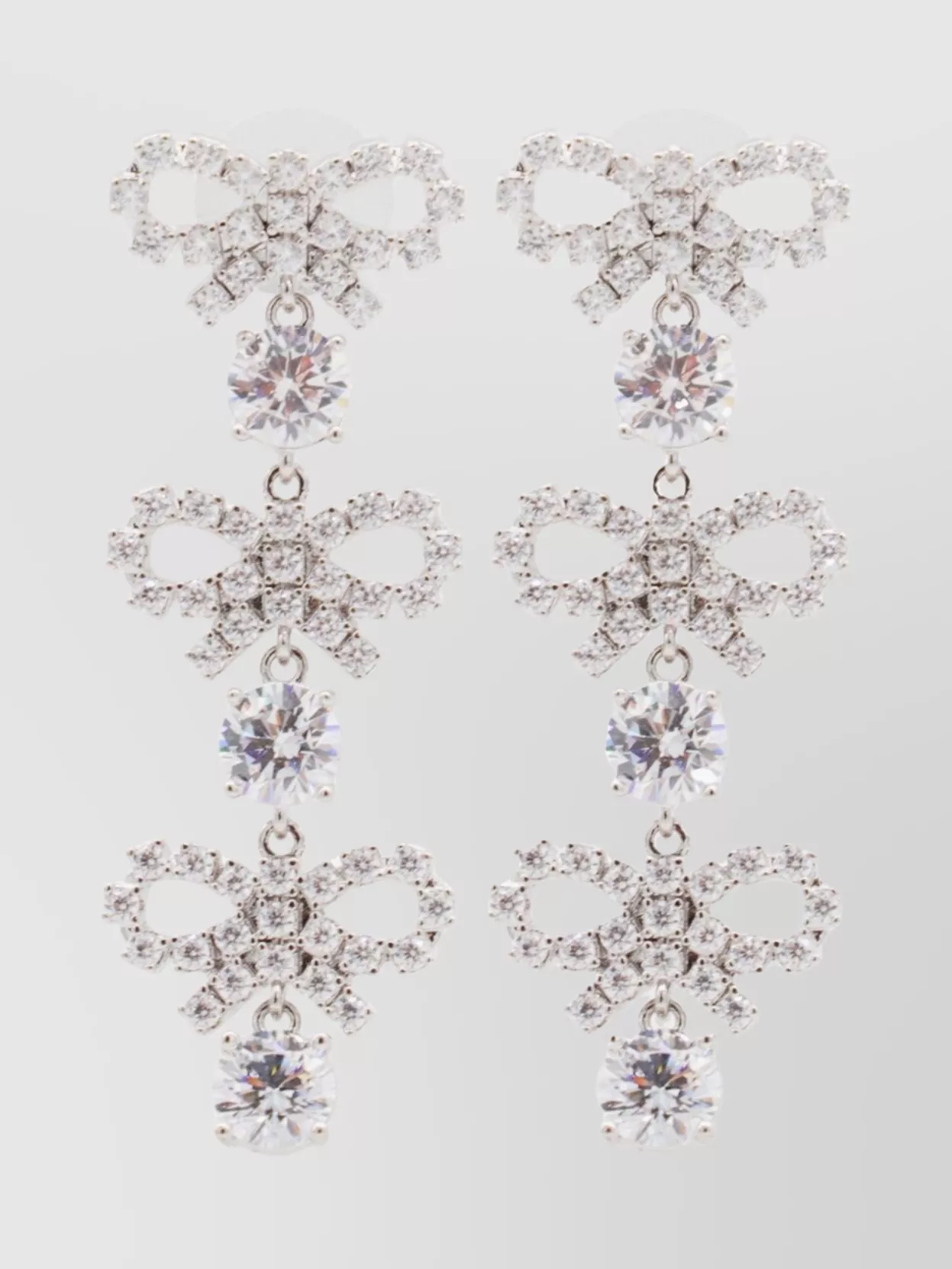 Self-Portrait crystal-embellished drop earrings