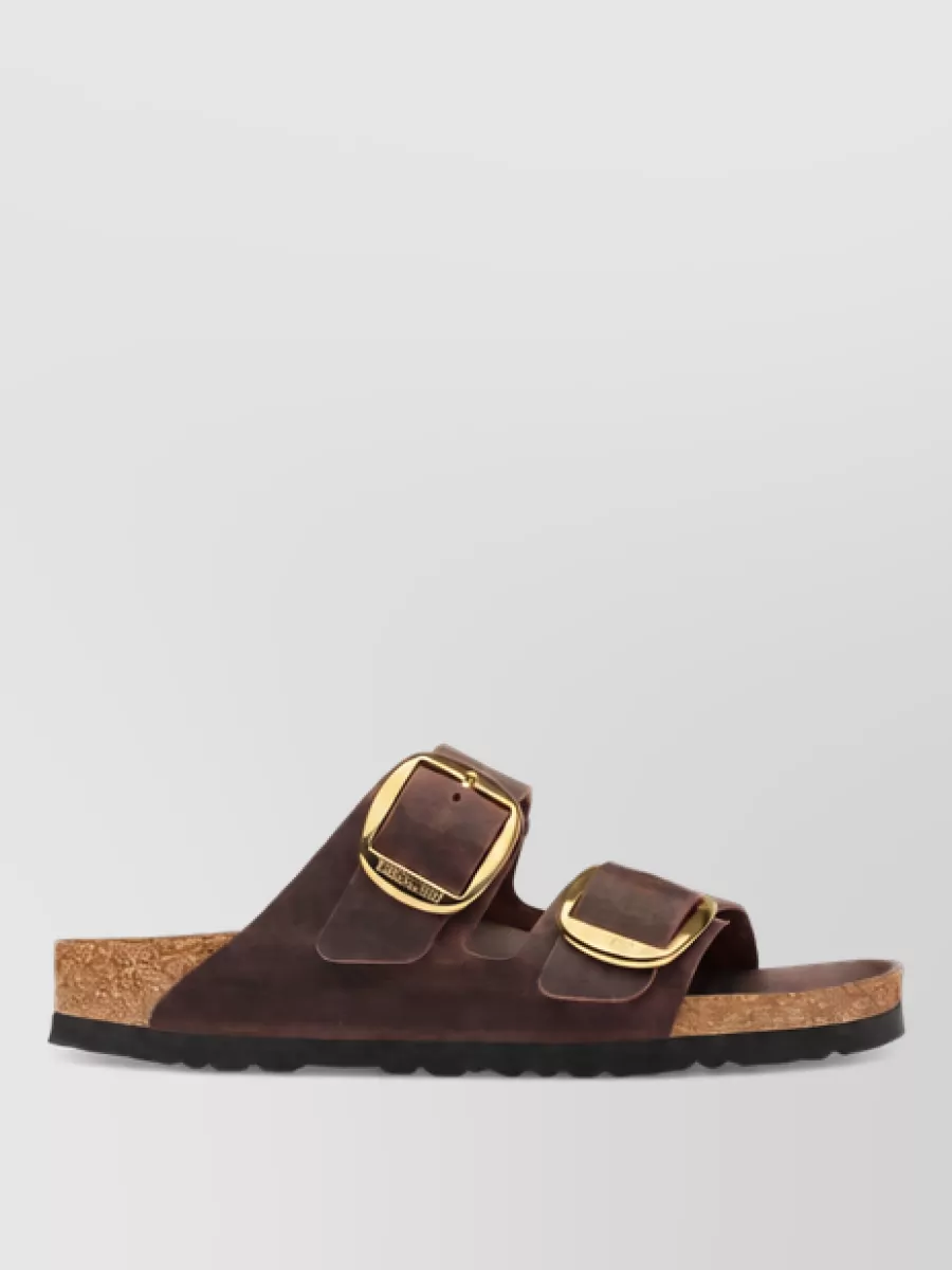 Birkenstock Leather Flat Slides