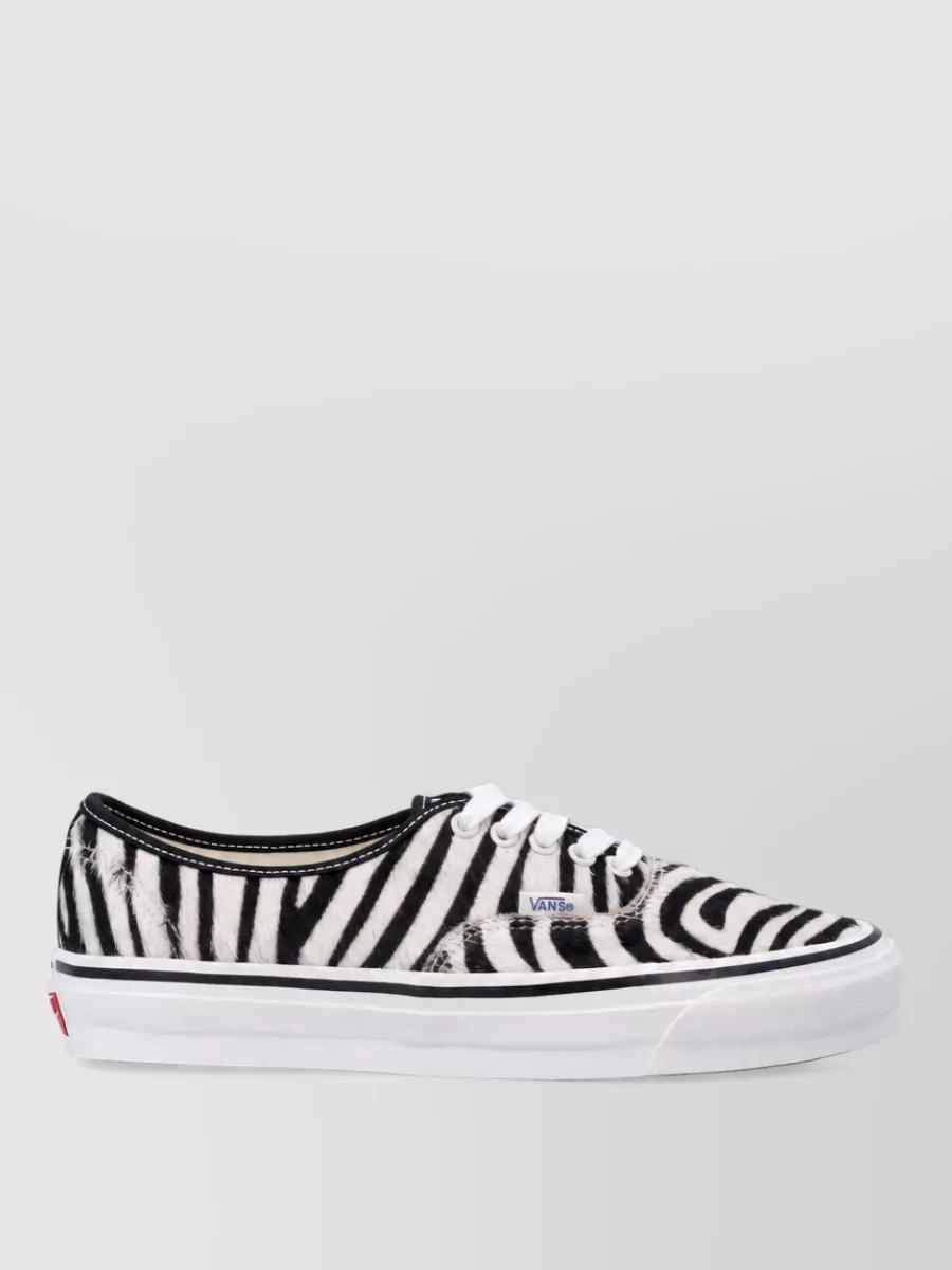 Vans Leather Zebra Print Lace-Up Sneakers